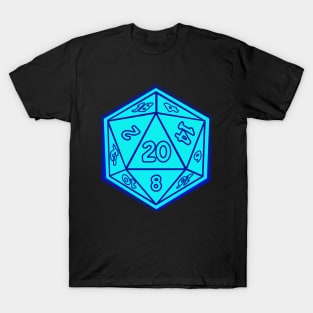 Critical Hit Glowing Dice Funny Dungeons And Dragons DND D20 Lover T-Shirt